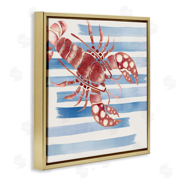 Stupell Industries Eli Jones | Striped & Dotted Claws Lobster