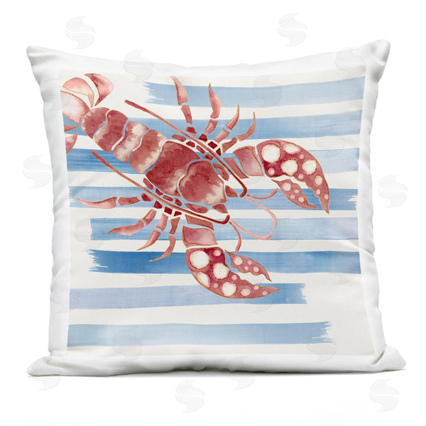 Stupell Industries Eli Jones | Striped & Dotted Claws Lobster Printed Throw Pillow