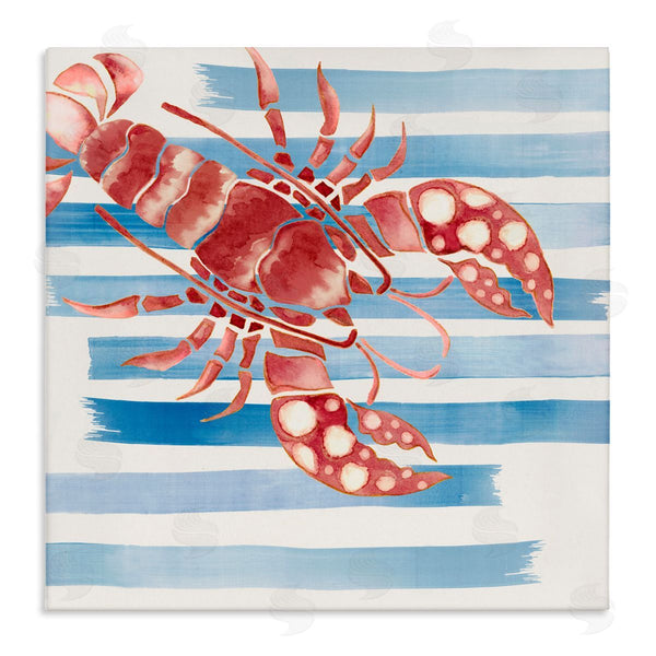 stupell industries Eli Jones | Striped & Dotted Claws Lobster