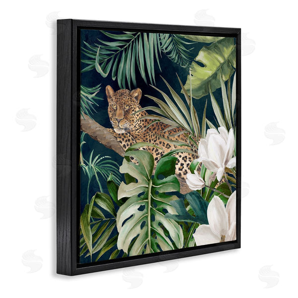 Stupell Industries Eli Jones | Tropical Jungle Leopard Wall Art