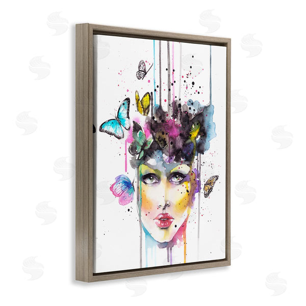 Stupell Industries Elisaveta Stoilova | Abstract Female Butterfly Portrait Wall Art