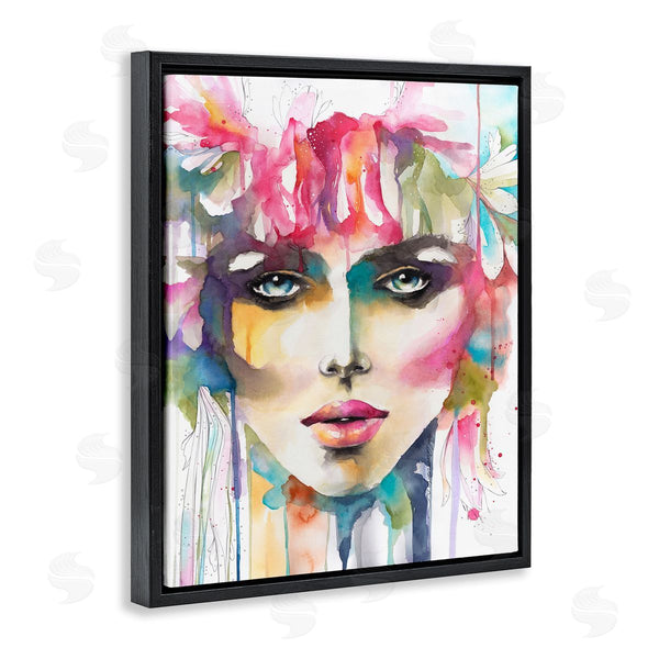 Stupell Industries Elisaveta Stoilova | Abstract Female Floral Crown Portrait Wall Art