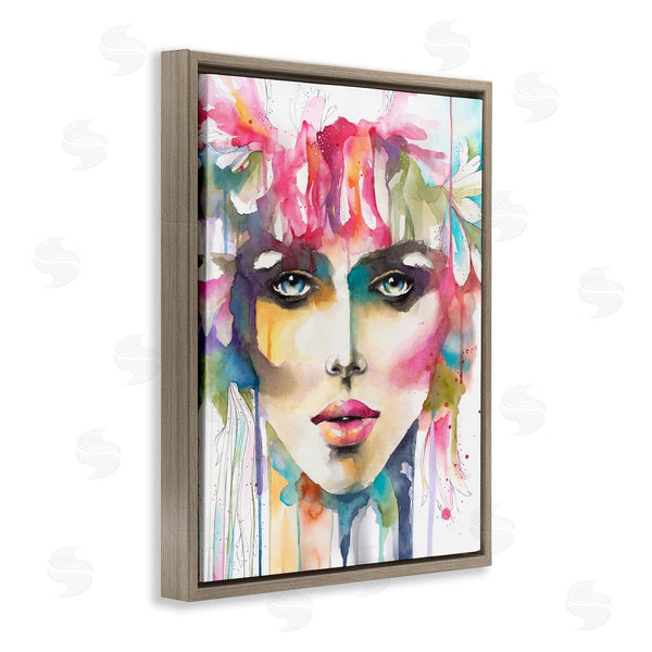 Stupell Industries Elisaveta Stoilova | Abstract Female Floral Crown Portrait Wall Art