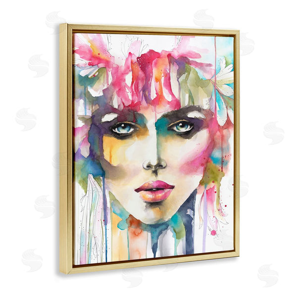 Stupell Industries Elisaveta Stoilova | Abstract Female Floral Crown Portrait Wall Art
