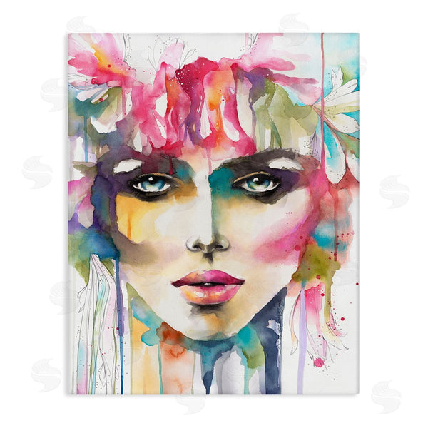 stupell industries Elisaveta Stoilova | Abstract Female Floral Crown Portrait Wall Art