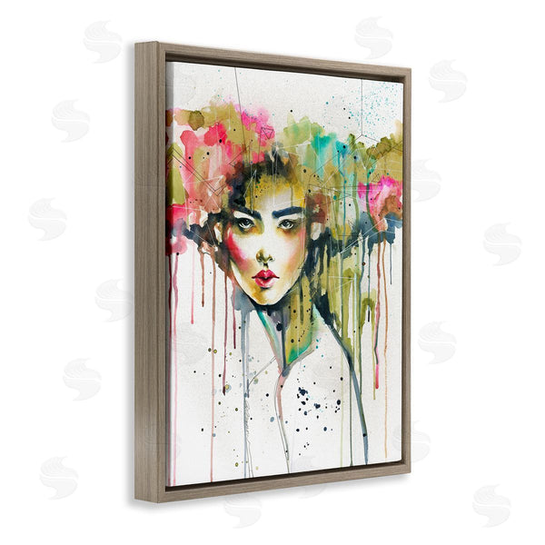 Stupell Industries Elisaveta Stoilova | Colorful Female Crown Portrait