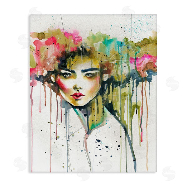 stupell industries Elisaveta Stoilova | Colorful Female Crown Portrait