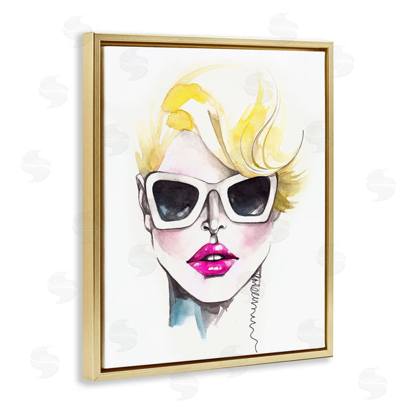 Stupell Industries Elisaveta Stoilova | Female Fashion Portrait Sunglasses