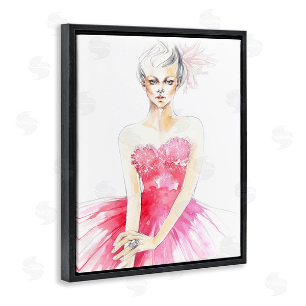 Stupell Industries Elisaveta Stoilova | Female Pink Watercolor Dress