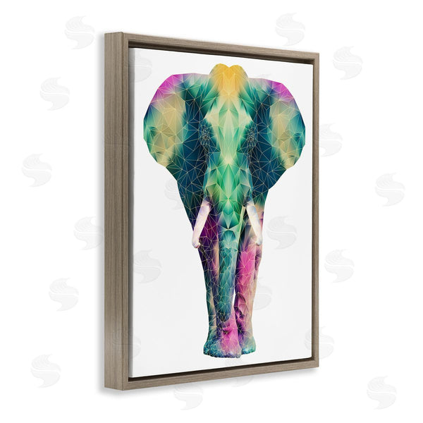 Stupell Industries Elisaveta Stoilova | Geometric Multi-Color Elephant