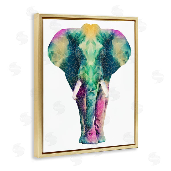 Stupell Industries Elisaveta Stoilova | Geometric Multi-Color Elephant