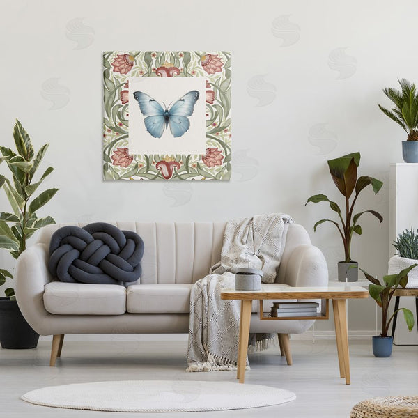 Stupell Industries Elizabeth Medley | Baroque Butterfly Vintage Flowers Wall Art