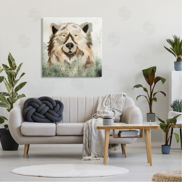Stupell Industries Elizabeth Medley | Bear Wildlife Nature Forest Trees Wall Art