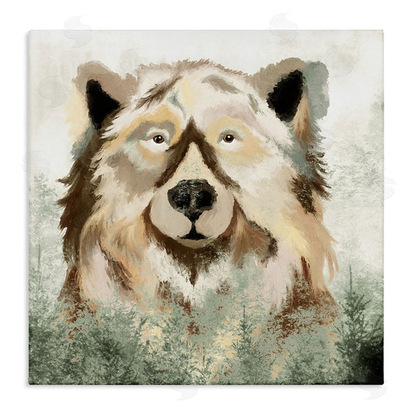 stupell industries Elizabeth Medley | Bear Wildlife Nature Forest Trees Wall Art