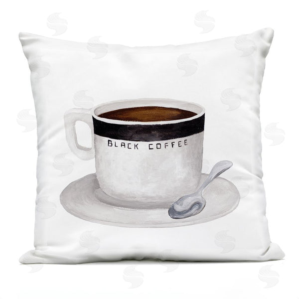 Stupell Industries Elizabeth Medley | Black Coffee Mug Throw Pillow