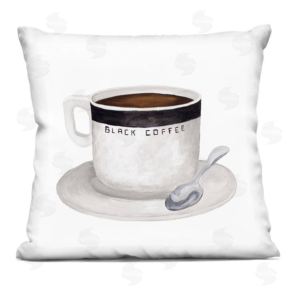 stupell industries Elizabeth Medley | Black Coffee Mug Throw Pillow