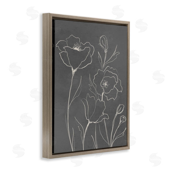 Stupell Industries Elizabeth Medley | Blossoming Flower Petals Botanical Line Doodle Drawing Wall Art