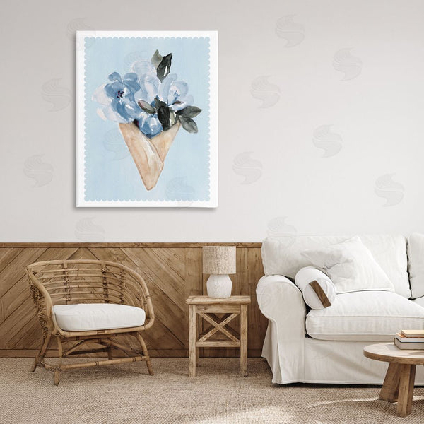 Stupell Industries Elizabeth Medley | Blue Flower Gift Bouquet Wall Art