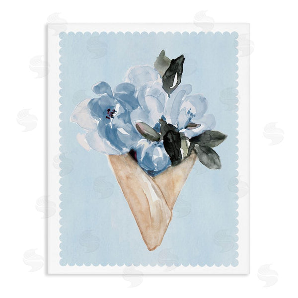 stupell industries Elizabeth Medley | Blue Flower Gift Bouquet Wall Art