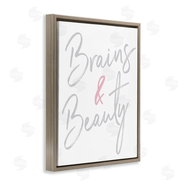 Stupell Industries Elizabeth Medley | Brains And Beauty Phrase Wall Art