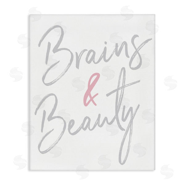 stupell industries Elizabeth Medley | Brains and Beauty Phrase Wall Art