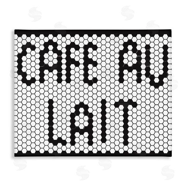 stupell industries Elizabeth Medley | Caf� Au Lait Sign Geometric Hexagon Pattern Wall Art