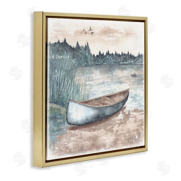 Stupell Industries Elizabeth Medley | Canoe On Lake Shore