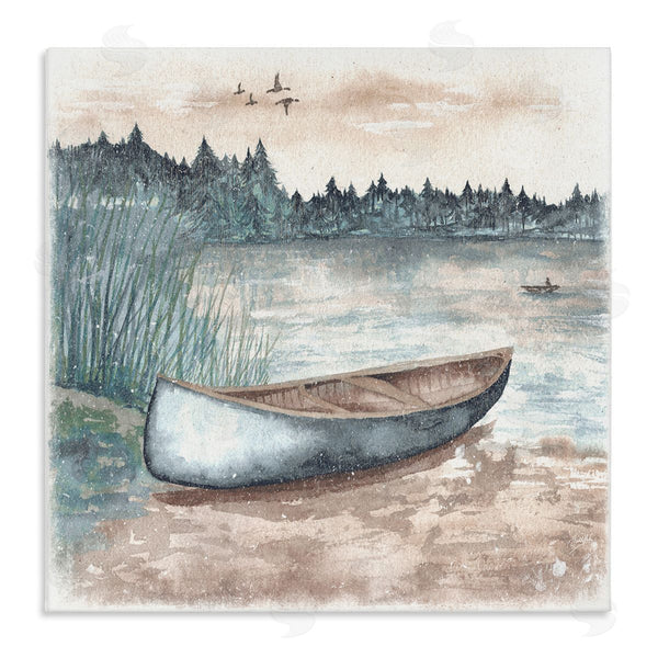 stupell industries Elizabeth Medley | Canoe on Lake Shore