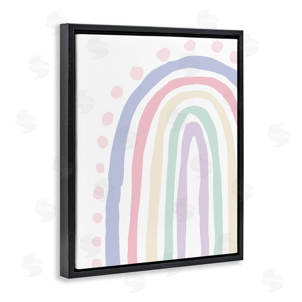 Stupell Industries Elizabeth Medley | Children's Soft Pastel Rainbow Pink Polka Dots Wall Art