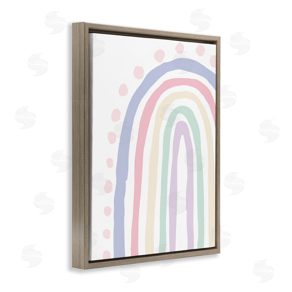 Stupell Industries Elizabeth Medley | Children's Soft Pastel Rainbow Pink Polka Dots Wall Art