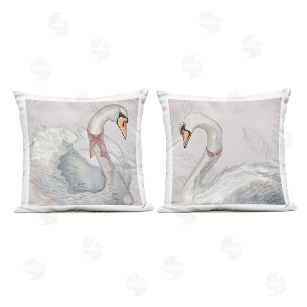 Stupell Industries Elizabeth Medley | Classic Swans With Bows Throw Pillow