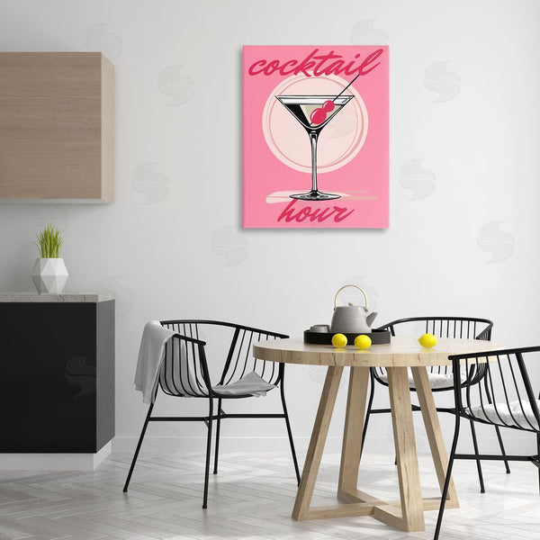 Stupell Industries Elizabeth Medley | Cocktail Hour On Pink Wall Art