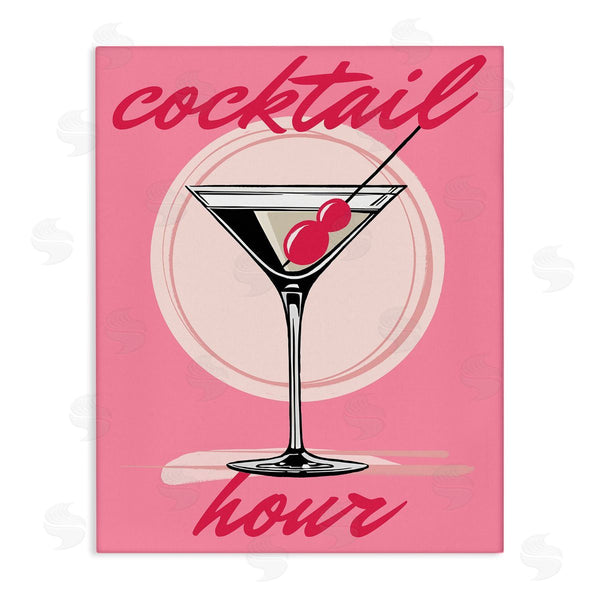 stupell industries Elizabeth Medley | Cocktail Hour on Pink Wall Art