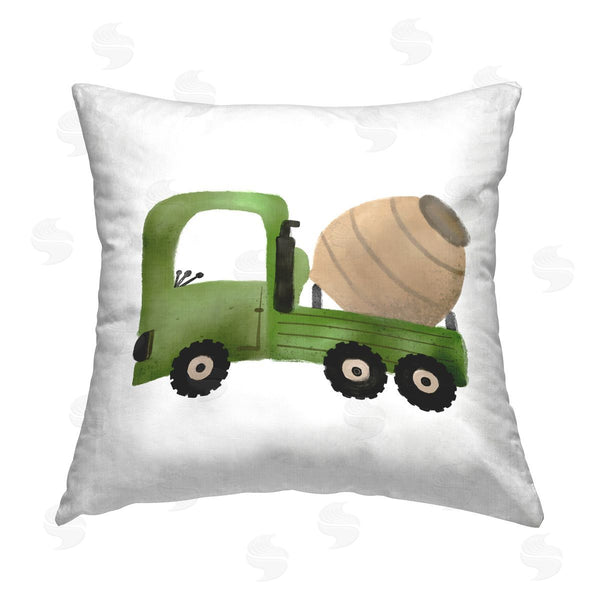 stupell industries Elizabeth Medley | Construction Truck Vehicle Printed Throw Pillow