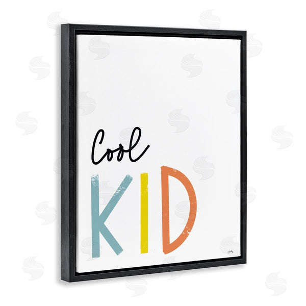 Stupell Industries Elizabeth Medley | Cool Kid Text Minimal Red Yellow Blue Typography Wall Art