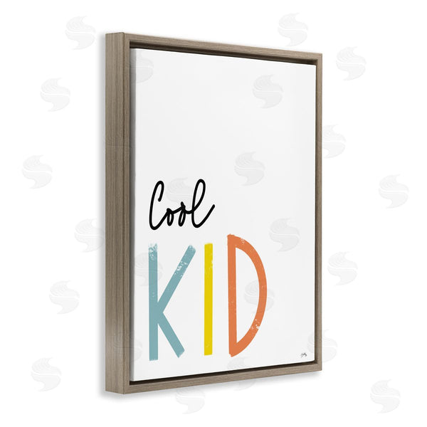 Stupell Industries Elizabeth Medley | Cool Kid Text Minimal Red Yellow Blue Typography Wall Art