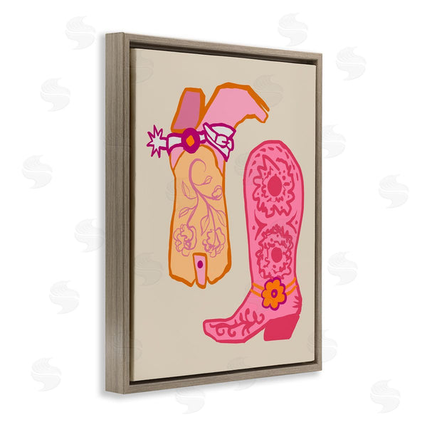 Stupell Industries Elizabeth Medley | Cowgirl Boots With Spur