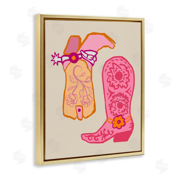 Stupell Industries Elizabeth Medley | Cowgirl Boots With Spur