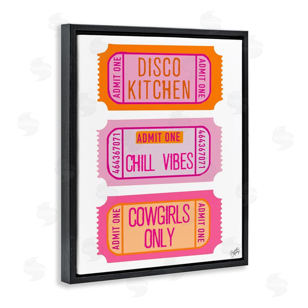 Stupell Industries Elizabeth Medley | Disco Cowgirl Ticket Phrases Wall Art