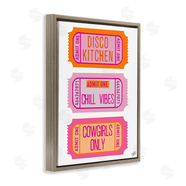 Stupell Industries Elizabeth Medley | Disco Cowgirl Ticket Phrases Wall Art