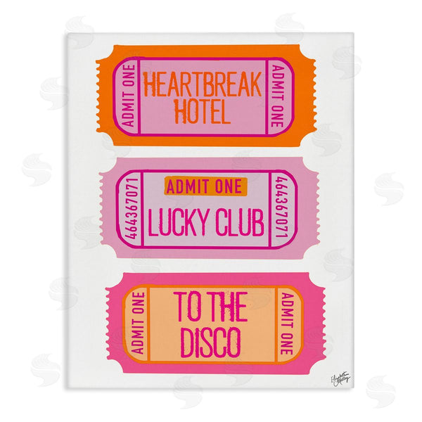 stupell industries Elizabeth Medley | Disco Phrases Tickets Wall Art
