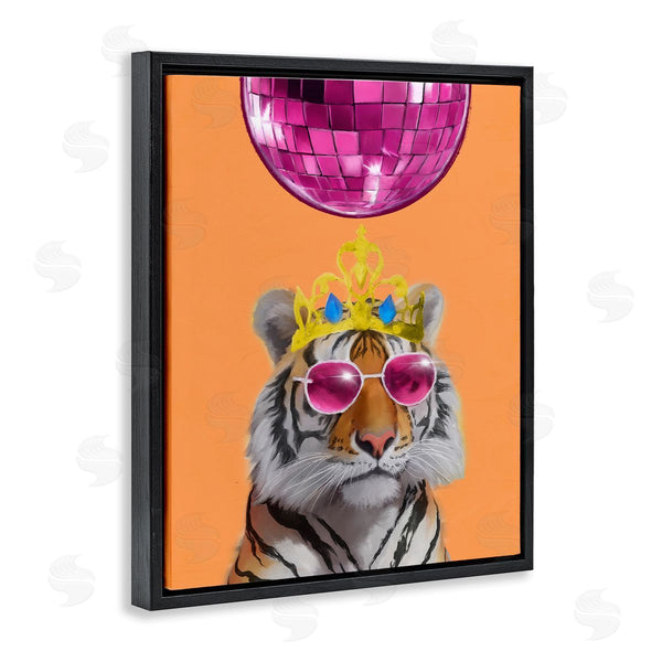 Stupell Industries Elizabeth Medley | Disco Tiger With Crown Wall Art