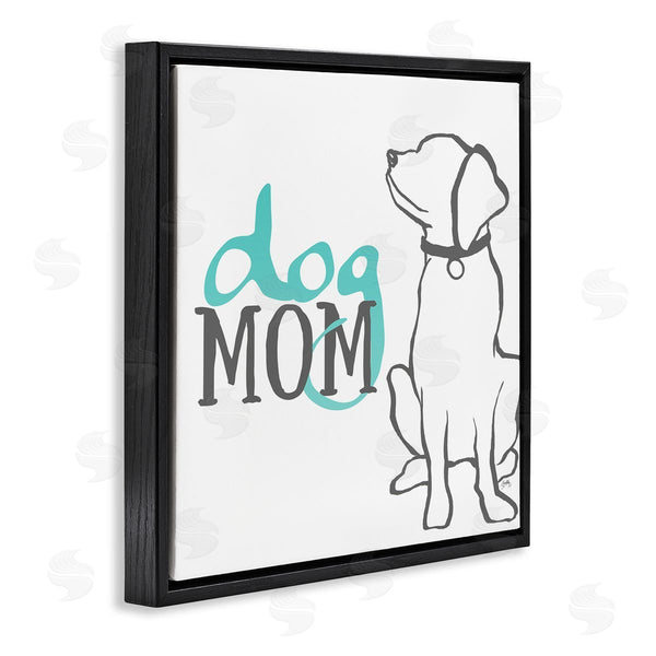 Stupell Industries Elizabeth Medley | Dog Mom Phrase Sitting Pet Labrador With Collar Wall Art