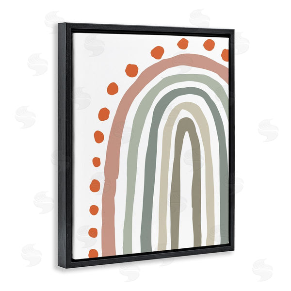 Stupell Industries Elizabeth Medley | Earth Tone Rainbow With Red Polka Dots Wall Art