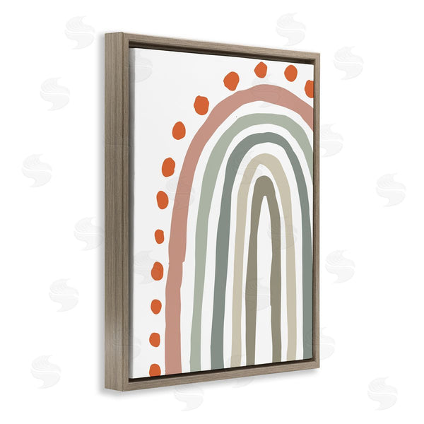Stupell Industries Elizabeth Medley | Earth Tone Rainbow With Red Polka Dots Wall Art