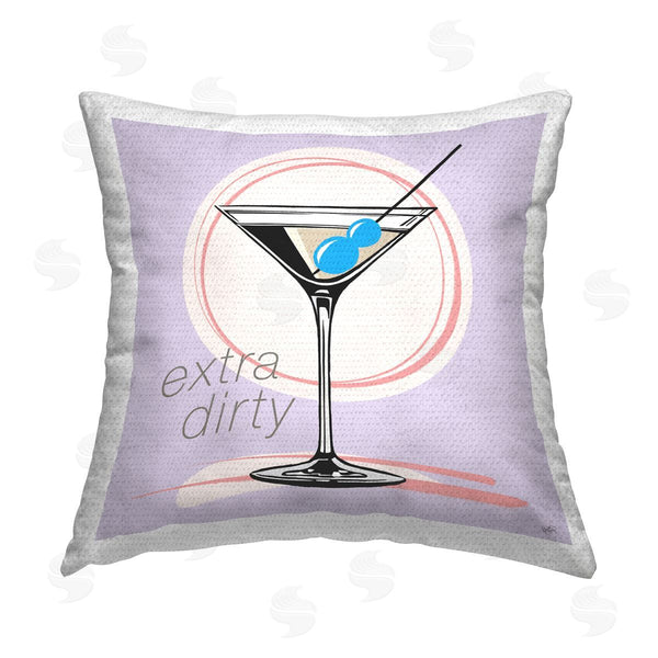 Stupell Industries Elizabeth Medley | Extra Dirty Martini Printed Throw Pillow