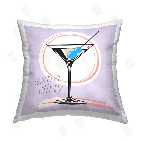 stupell industries Elizabeth Medley | Extra Dirty Martini Printed Throw Pillow