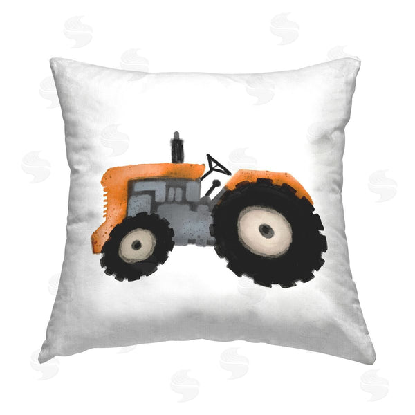 stupell industries Elizabeth Medley | Farm Tractor Vehicle Printed Throw Pillow