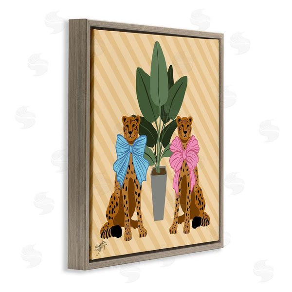 Stupell Industries Elizabeth Medley | Fashion Cheetahs With House Plant