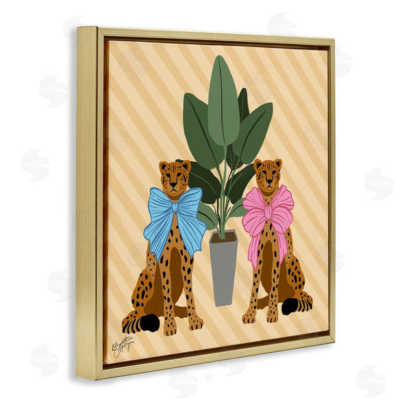 Stupell Industries Elizabeth Medley | Fashion Cheetahs With House Plant